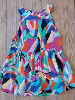 Women’s Multicolor Abstract Print Halter Blouse